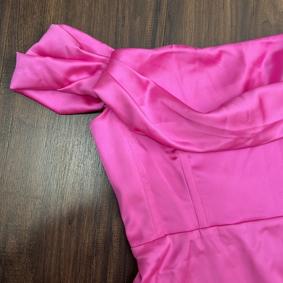 First Distraction Pink Satin Dress - Picture 6 of 8